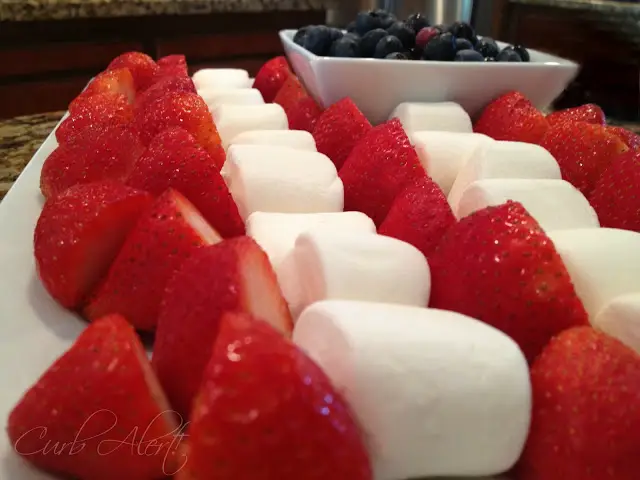 Curb Alert! Patriotic Flag Fruit Tray Dessert