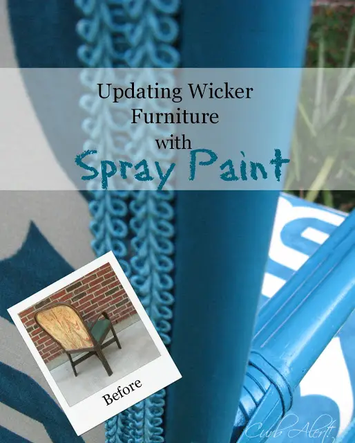 Reupholstery Tutorial: Updated Blue Wicker Chair via Curb Alert! http:tamicurbalert.blogspot.com