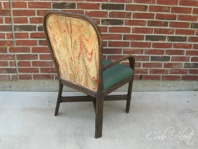 Reupholstery Tutorial: Updated Blue Wicker Chair via Curb Alert! http:tamicurbalert.blogspot.com