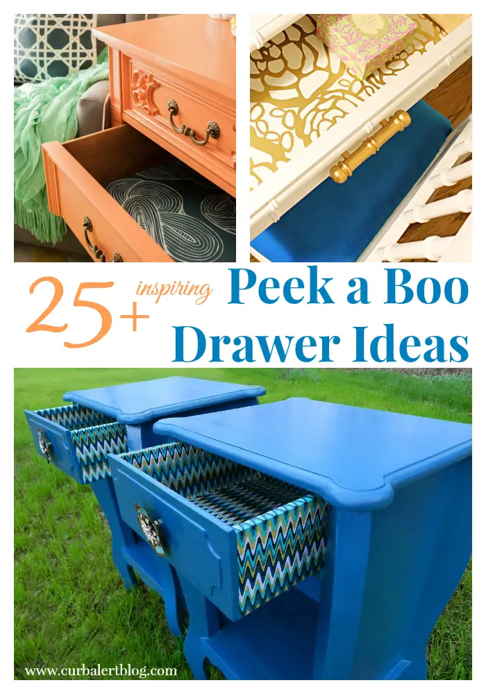 25 Inspiring Peek a Boo Drawer Ideas via Curb Alert! www.curbalertblog.com