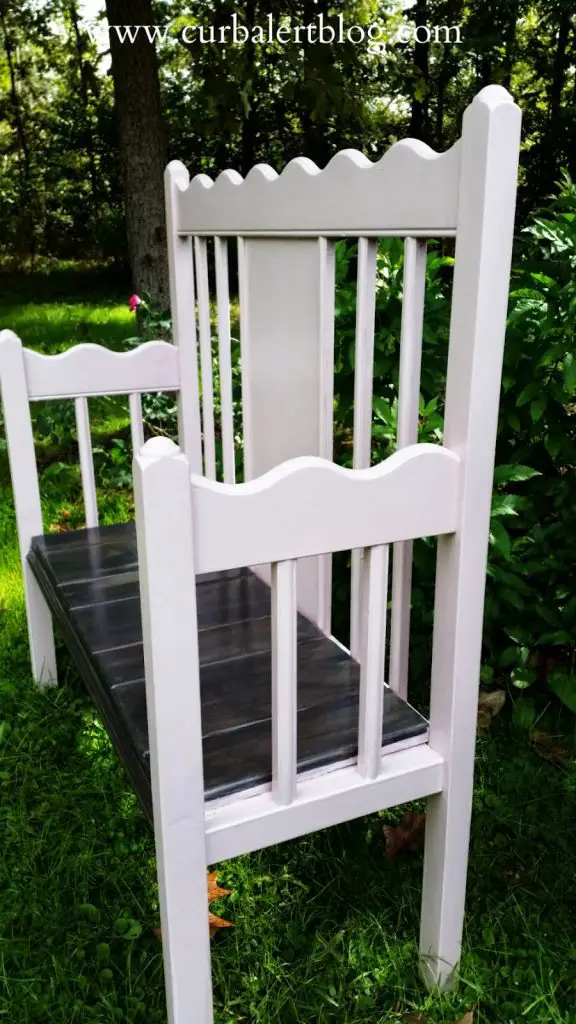 Annie Sloan Antoinette Pink Baby Bed Bench Repurpose via Curb Alert!