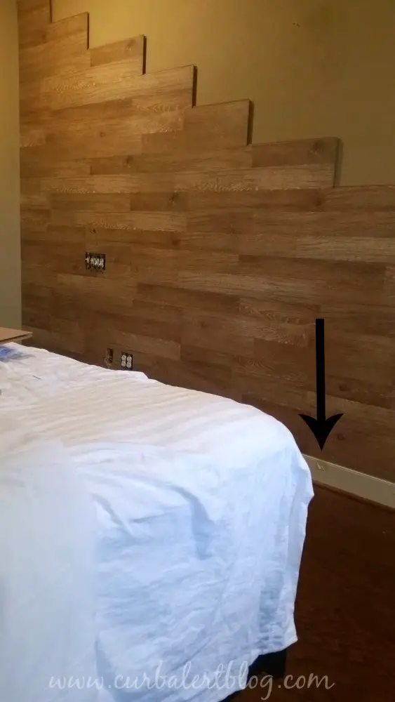 Knockoff White Bedroom Planked Wall Makeover via Curb Alert! Blog