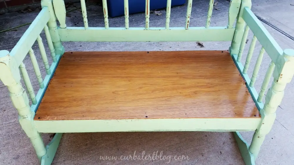 Repurposed Headboard Bench Before