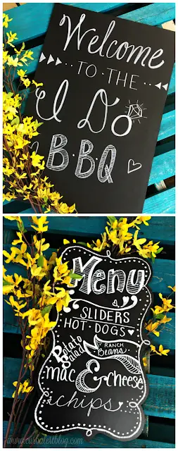 Welcome to the I Do BBQ Outdoor Games& Menu Wedding Sign