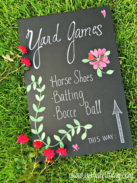 Welcome to the I Do BBQ Outdoor Games Wedding Sign