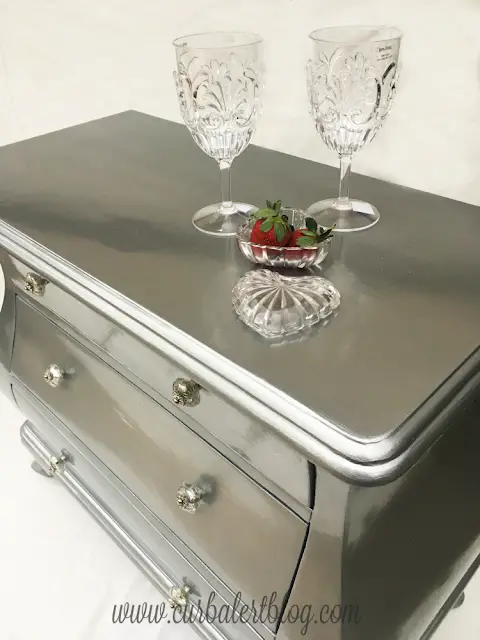 Metallic Silver Bombay Dresser Paint Tutorial